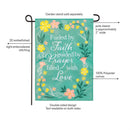 Simple Blessings Fueled By Faith Applique Garden Flag Garden