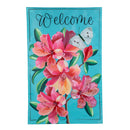 Vivid Azaleas Applique House Flag