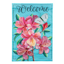 Vivid Azaleas Applique Garden Flag