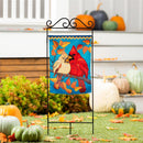 Cuddling Cardinals Applique Flag Garden