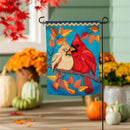 Cuddling Cardinals Applique Flag Garden