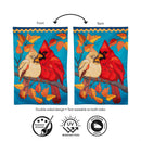 Cuddling Cardinals Applique Flag Garden