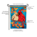 Cuddling Cardinals Applique Flag Garden