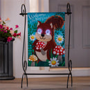 Winky Blinky Nutty Squirrel Applique Lighted Garden Flag