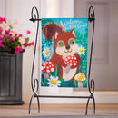 Winky Blinky Nutty Squirrel Applique Lighted Garden Flag