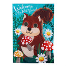 Winky Blinky Nutty Squirrel Applique Lighted Garden Flag
