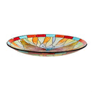 Cottage Garden Birdbath, Stained Glass Butterfly Birdbath, 18"