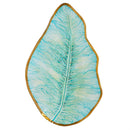 Tropical Oasis Birdbath, Fern Leaf Shaped Glass Birdbath, 18"