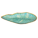 Tropical Oasis Birdbath, Fern Leaf Shaped Glass Birdbath, 18"