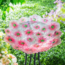 Cottage Garden Birdbath, Scalloped Edge Glass Birdbath, 18"