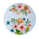 Hillside Pasture Birdbath, Farmhouse Flowers Glass Birdbath, 18"