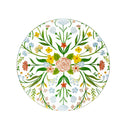 What She Shed Birdbath, Glass Folk Art Floral, 18"