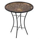 Hillside Pasture Birdbath, Metal Flower Birdbath with Stand