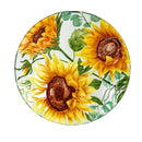 Hillside Pasture Birdbath, Multi Sunflower Glass Birdbath, 18"