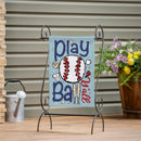 Play Ball Y'all Burlap Garden Flag