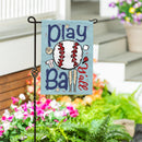 Play Ball Y'all Burlap Garden Flag