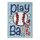 Play Ball Y'all Burlap Garden Flag