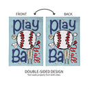 Play Ball Y'all Burlap Garden Flag