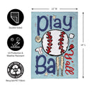 Play Ball Y'all Burlap Garden Flag