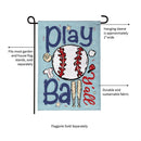 Play Ball Y'all Burlap Garden Flag