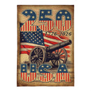 250th Anniversary Cannons Burlap House Flag