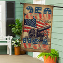 250th Anniversary Cannons Burlap House Flag
