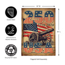 250th Anniversary Cannons Burlap House Flag