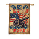 250th Anniversary Cannons Burlap House Flag
