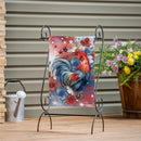 Doodle Dandy Rooster Burlap Garden Flag
