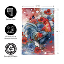 Doodle Dandy Rooster Burlap Garden Flag