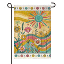 Sunny Field Burlap Garden Flag