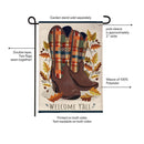 Fall Cowboy Boots Burlap Flag Garden