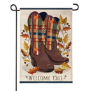 Fall Cowboy Boots Burlap Flag Garden