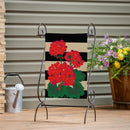 Plaid Geraniums Burlap Garden Flag