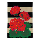 Plaid Geraniums Burlap Garden Flag