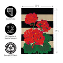 Plaid Geraniums Burlap Garden Flag