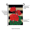 Plaid Geraniums Burlap Garden Flag