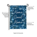 VivaStyle Gilded Meadow Burlap Garden Flag "Home Sweet Home"