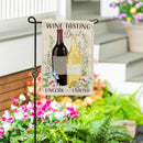 Wine Tasting Daily Burlap Garden Flag