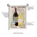 Wine Tasting Daily Burlap Garden Flag