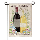 Wine Tasting Daily Burlap Garden Flag
