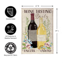 Wine Tasting Daily Burlap Garden Flag