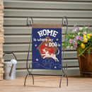 Home Is Where My Dog Is Burlap Garden Flag