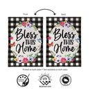 Bless This Home Burlap Flag House