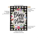 Bless This Home Burlap Flag House