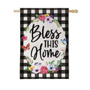 Bless This Home Burlap Flag House