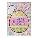 Gingham Easter Burlap House Flag
