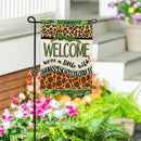 We're a Little Wild Burlap Flag Garden