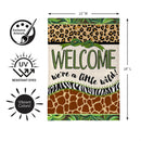 We're a Little Wild Burlap Flag Garden