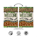 We're a Little Wild Burlap Flag Garden
